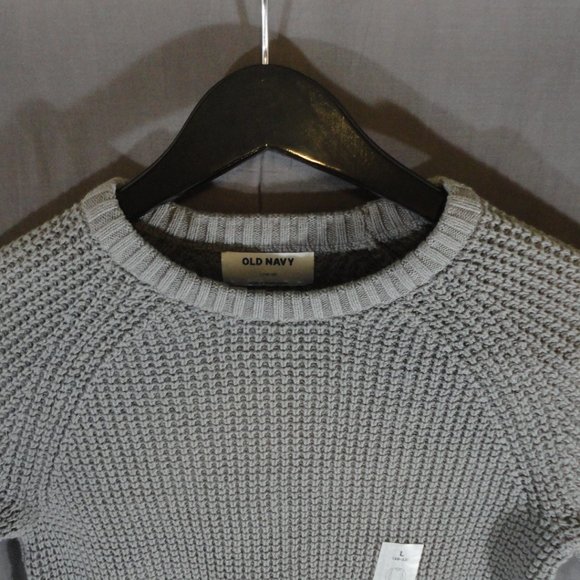 Old Navy Textured Sleeve Crew-Neck Gray Boys NWT - Picture 2 of 11